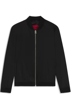Slim-Fit Twill-Jacke mit Reißverschluss