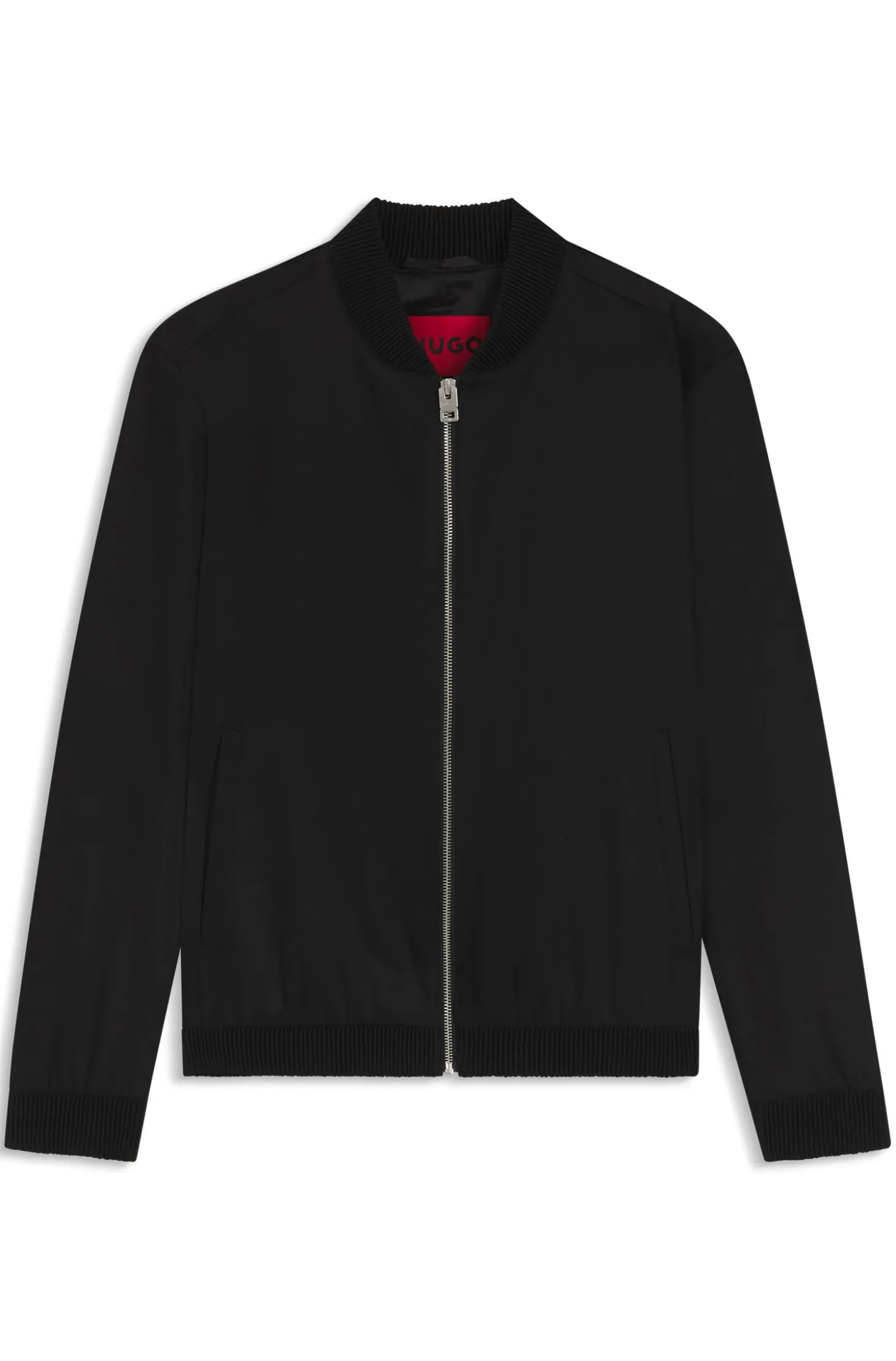 Slim-Fit Twill-Jacke mit Reißverschluss