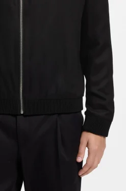 Slim-Fit Twill-Jacke mit Reißverschluss