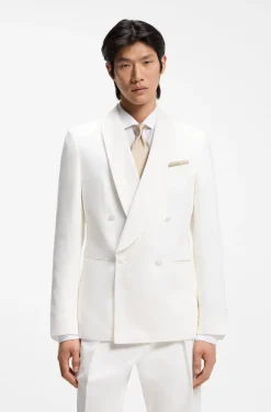 Slim-Fit Twill-Sakko aus Leinen
