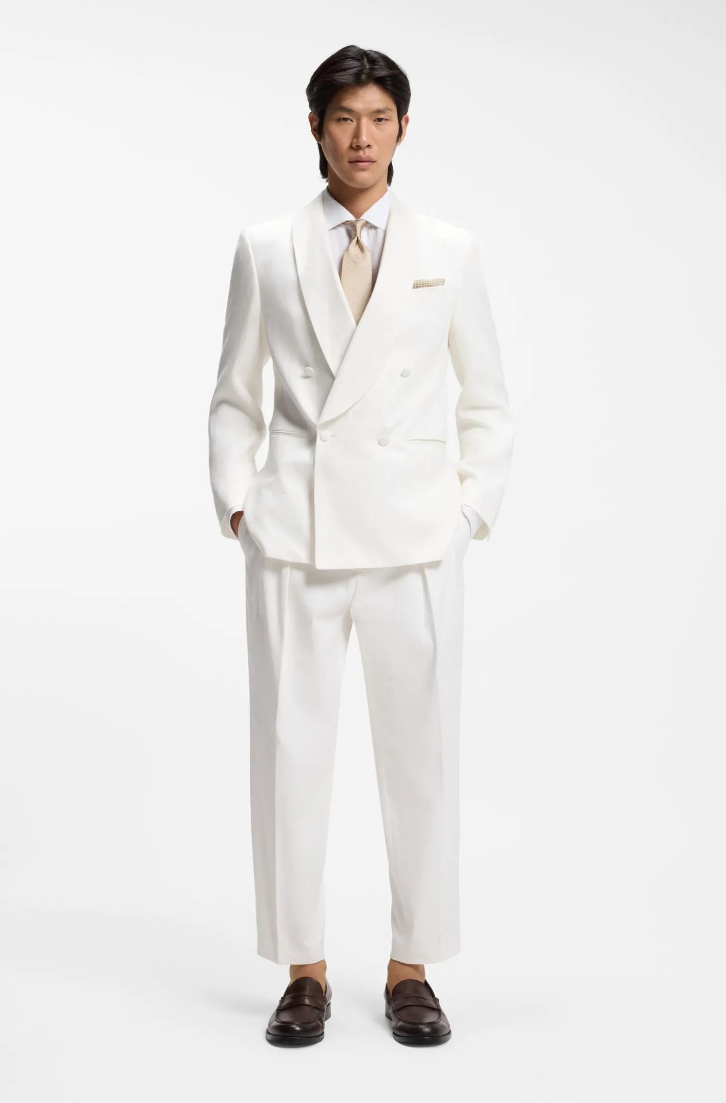 Slim-Fit Twill-Sakko aus Leinen
