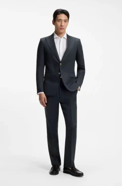 Slim-Fit Twill-Sakko aus Leinen
