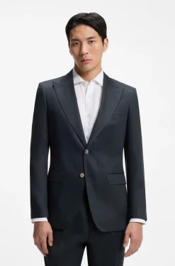 Slim-Fit Twill-Sakko aus Leinen