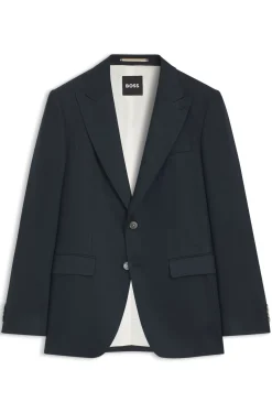 Slim-Fit Twill-Sakko aus Leinen