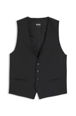 Slim-Fit Weste aus Schurwoll-Serge