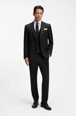 Slim-Fit Weste aus Schurwoll-Serge
