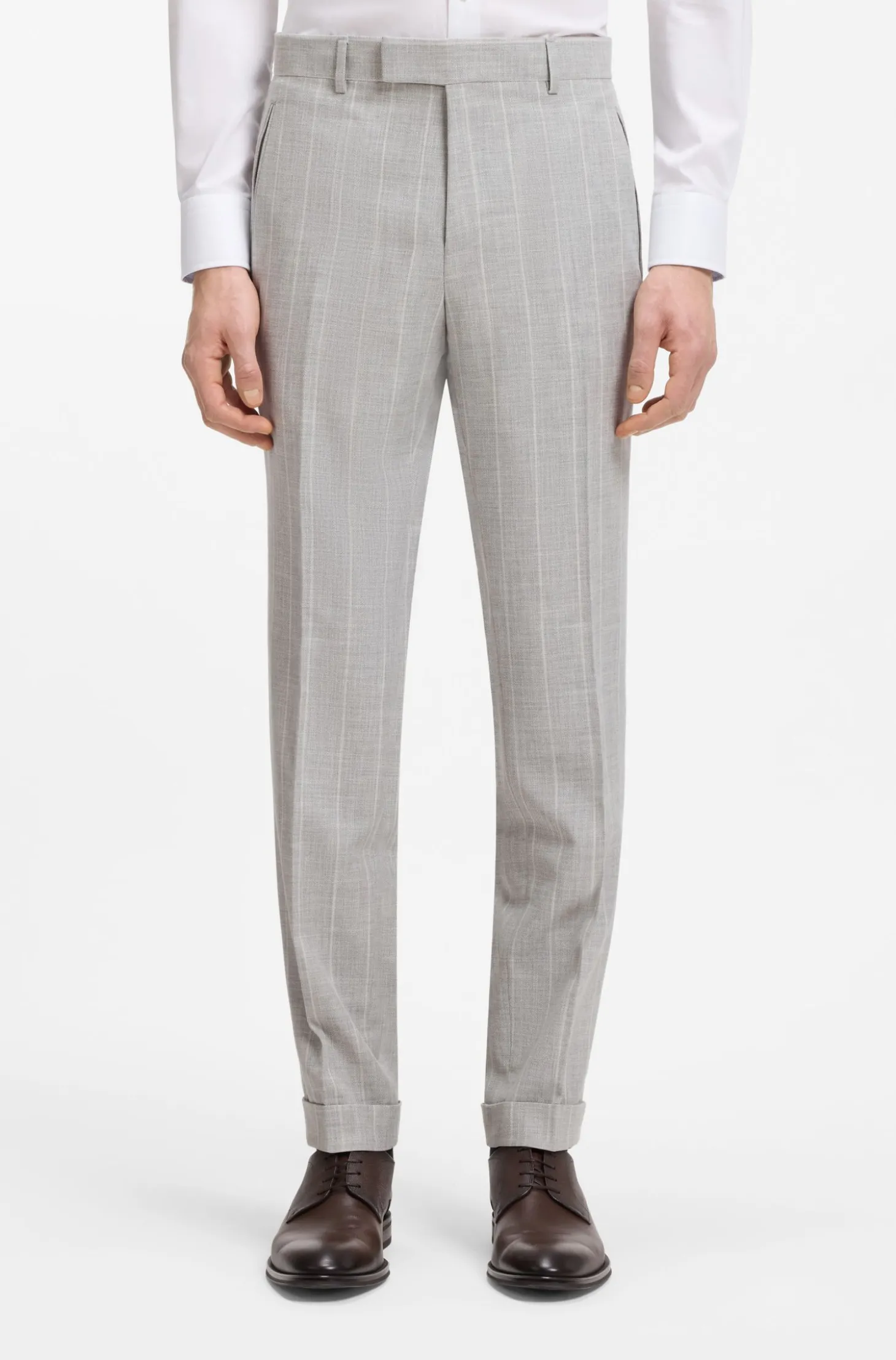 Slim-Fit Zweiteiler aus Baumwolle und Schurwolle