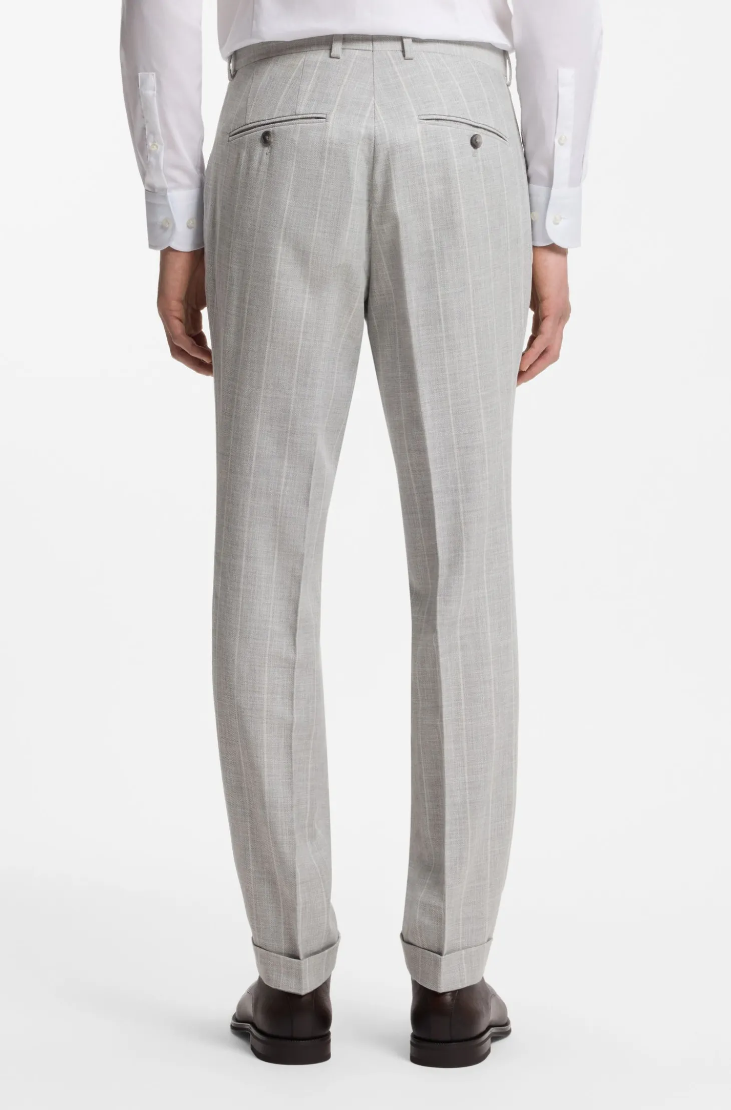 Slim-Fit Zweiteiler aus Baumwolle und Schurwolle