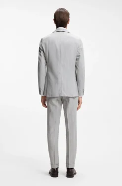Slim-Fit Zweiteiler aus Baumwolle und Schurwolle