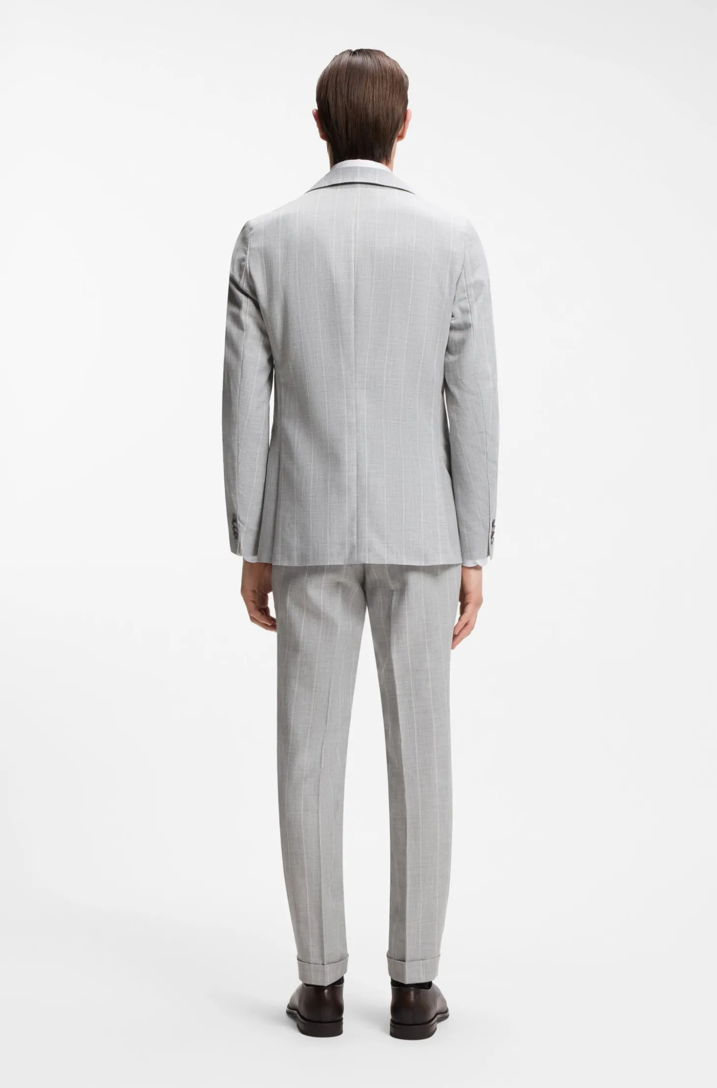 Slim-Fit Zweiteiler aus Baumwolle und Schurwolle
