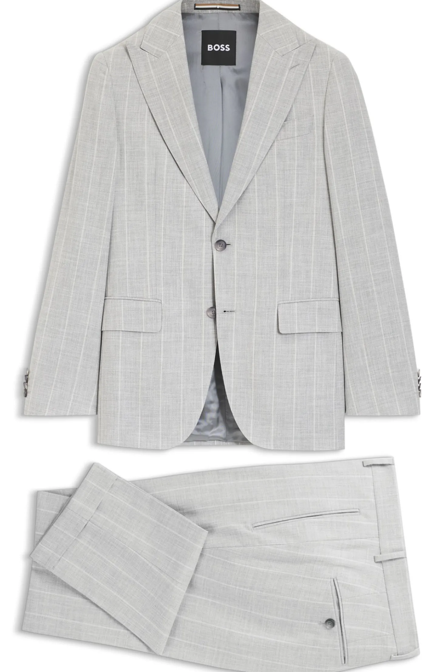 Slim-Fit Zweiteiler aus Baumwolle und Schurwolle