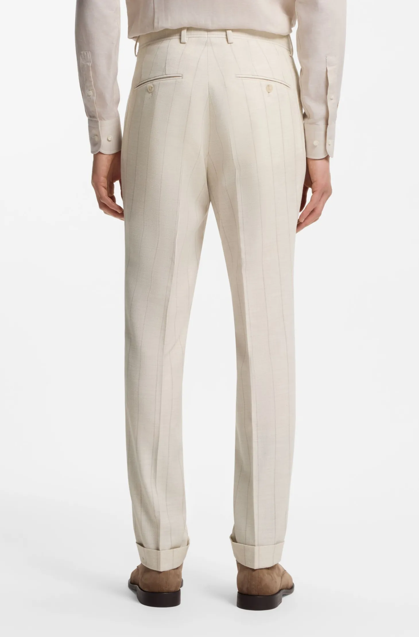 Slim-Fit Zweiteiler aus Baumwolle und Schurwolle