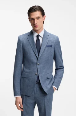 Slim-Fit Zweiteiler aus Baumwolle und Schurwolle