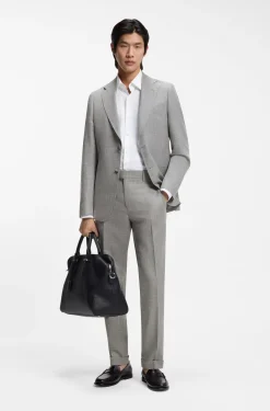 Slim-Fit Zweiteiler aus Baumwoll-Mix mit Schurwolle