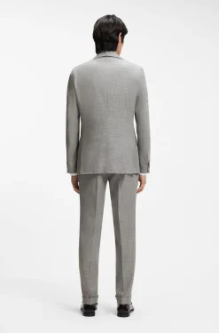 Slim-Fit Zweiteiler aus Baumwoll-Mix mit Schurwolle
