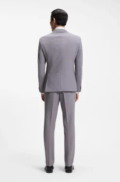 Slim-Fit Zweiteiler aus fein gemustertem Gewebe
