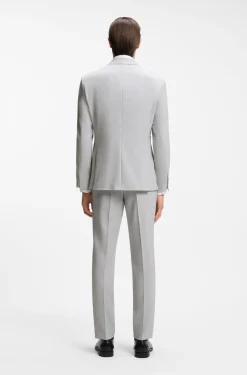 Slim-Fit Zweiteiler aus fein gemustertem Gewebe