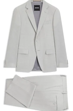 Slim-Fit Zweiteiler aus fein gemustertem Gewebe