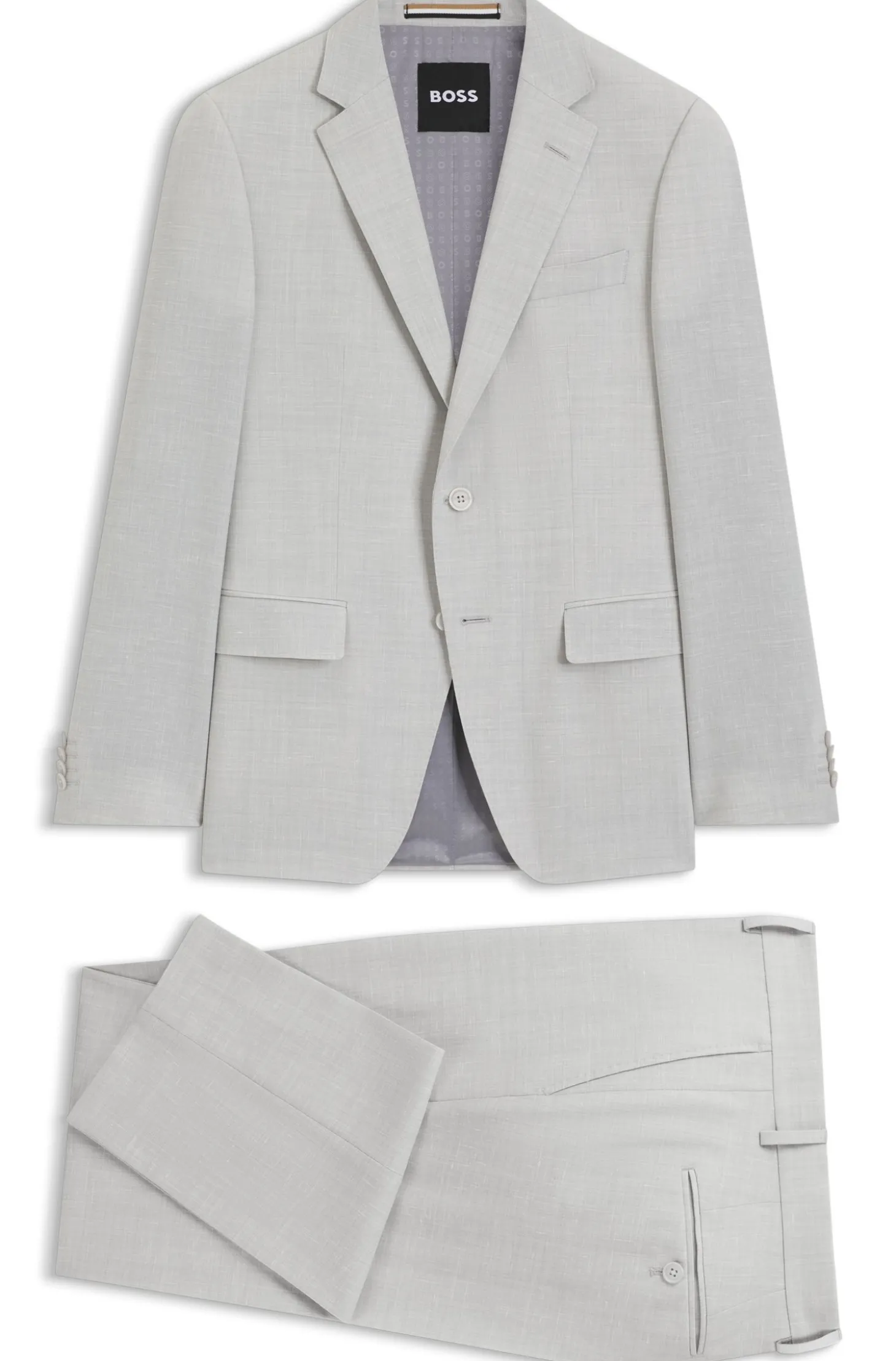 Slim-Fit Zweiteiler aus fein gemustertem Gewebe