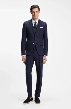 Slim-Fit Zweiteiler aus fein gemustertem Gewebe