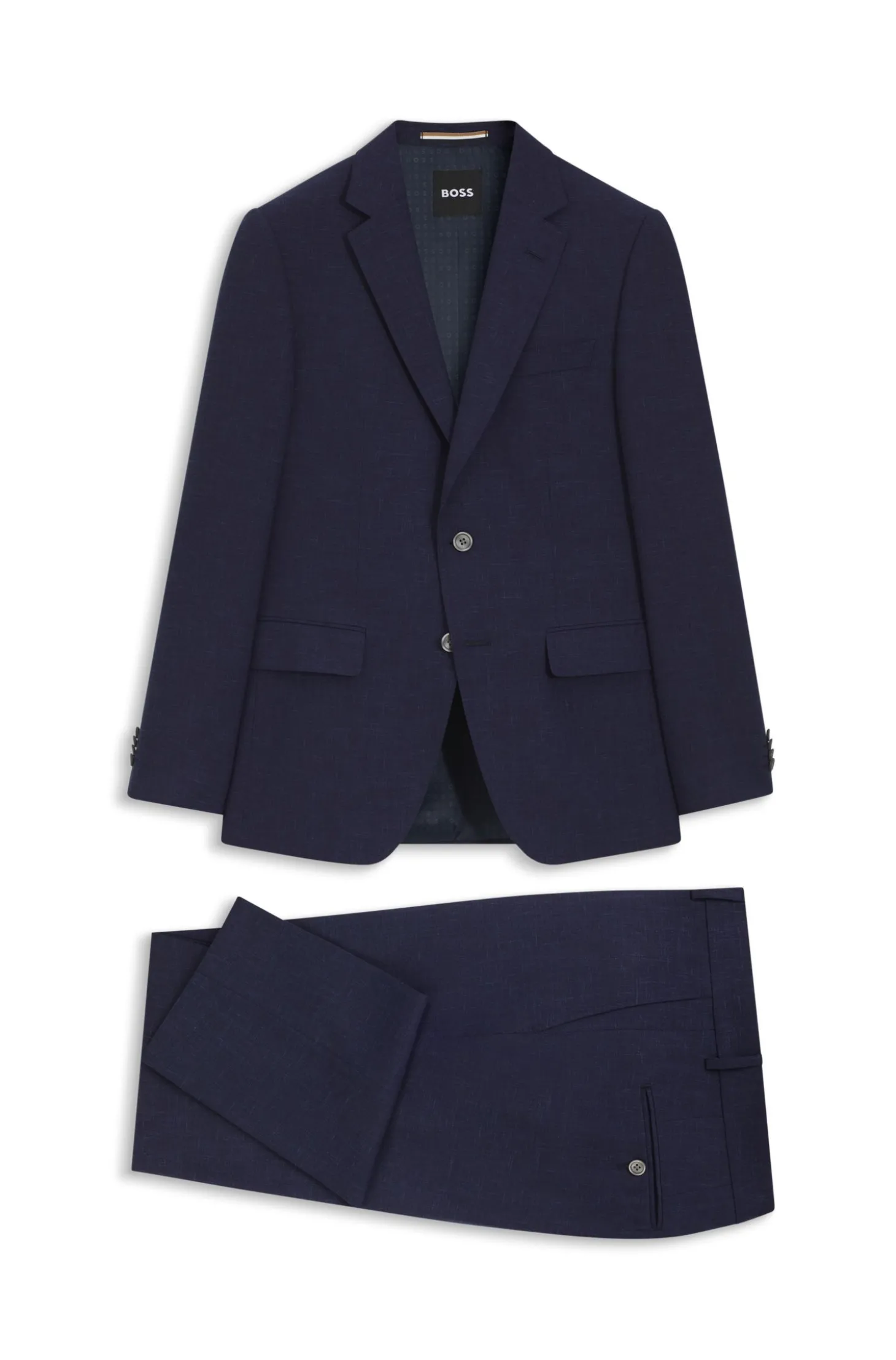 Slim-Fit Zweiteiler aus fein gemustertem Gewebe