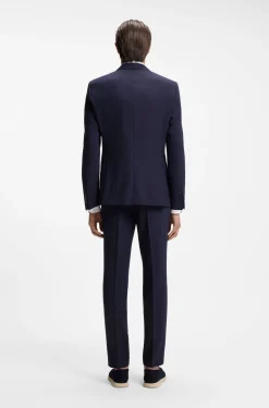 Slim-Fit Zweiteiler aus fein gemustertem Gewebe