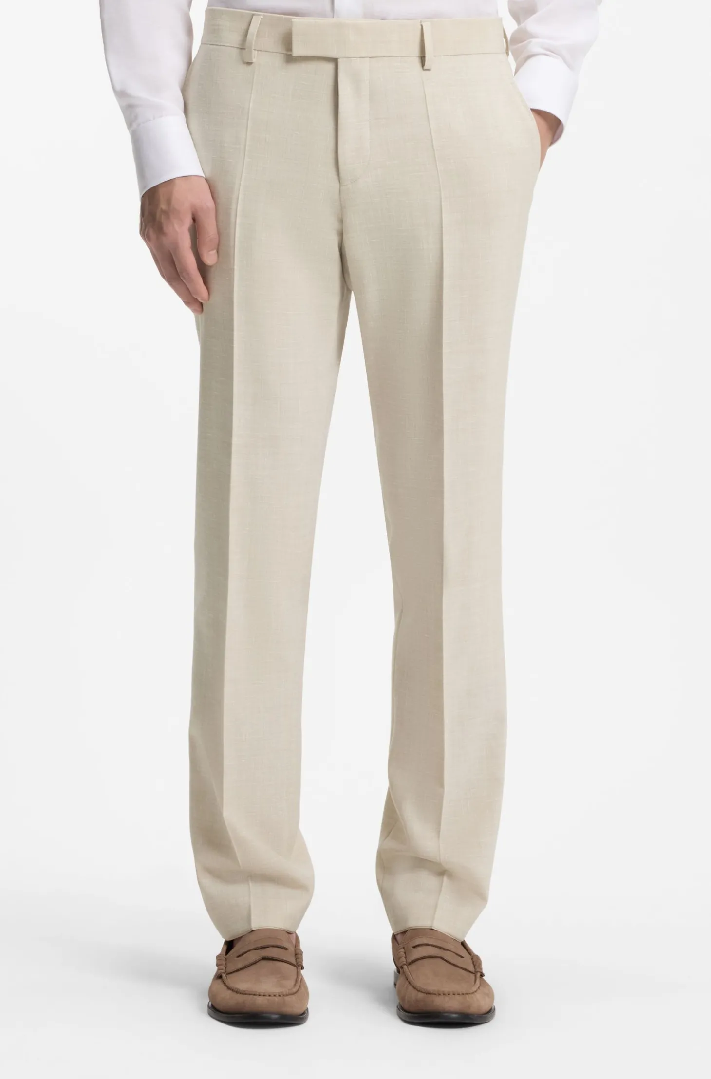 Slim-Fit Zweiteiler aus fein gemustertem Gewebe