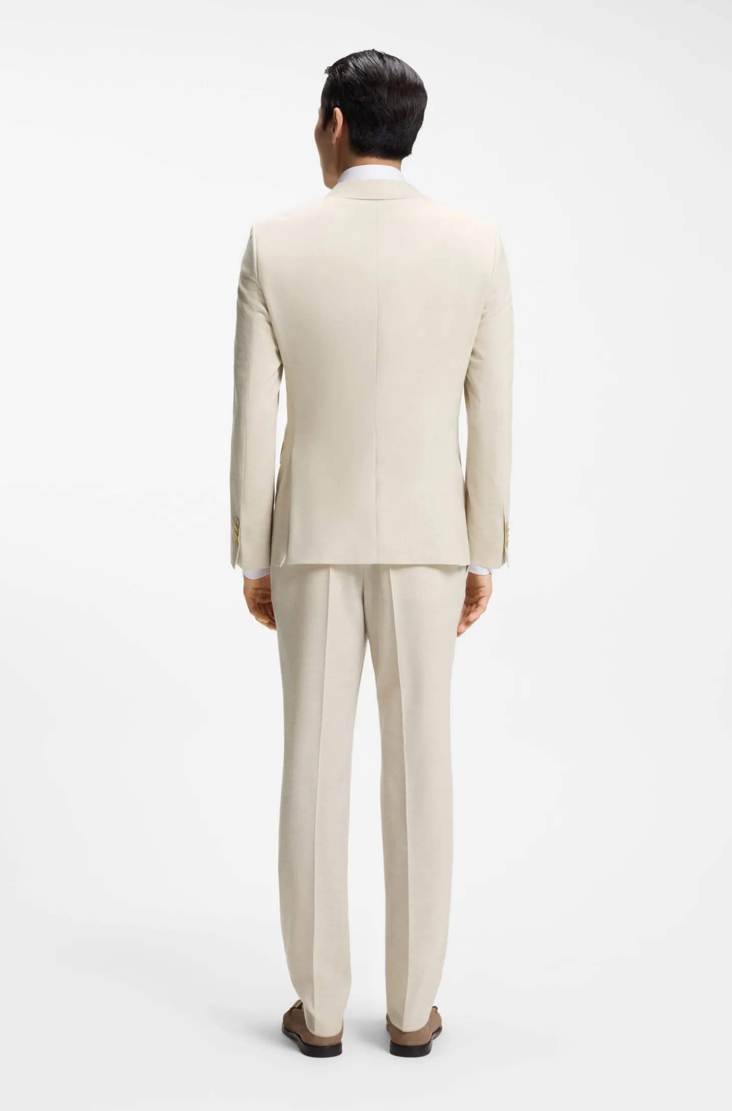 Slim-Fit Zweiteiler aus fein gemustertem Gewebe
