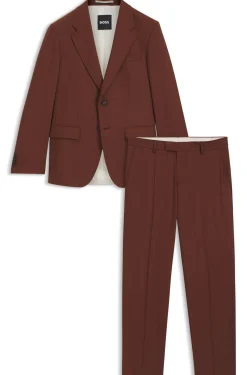 Slim-Fit Zweiteiler aus fein gemusterter Wolle