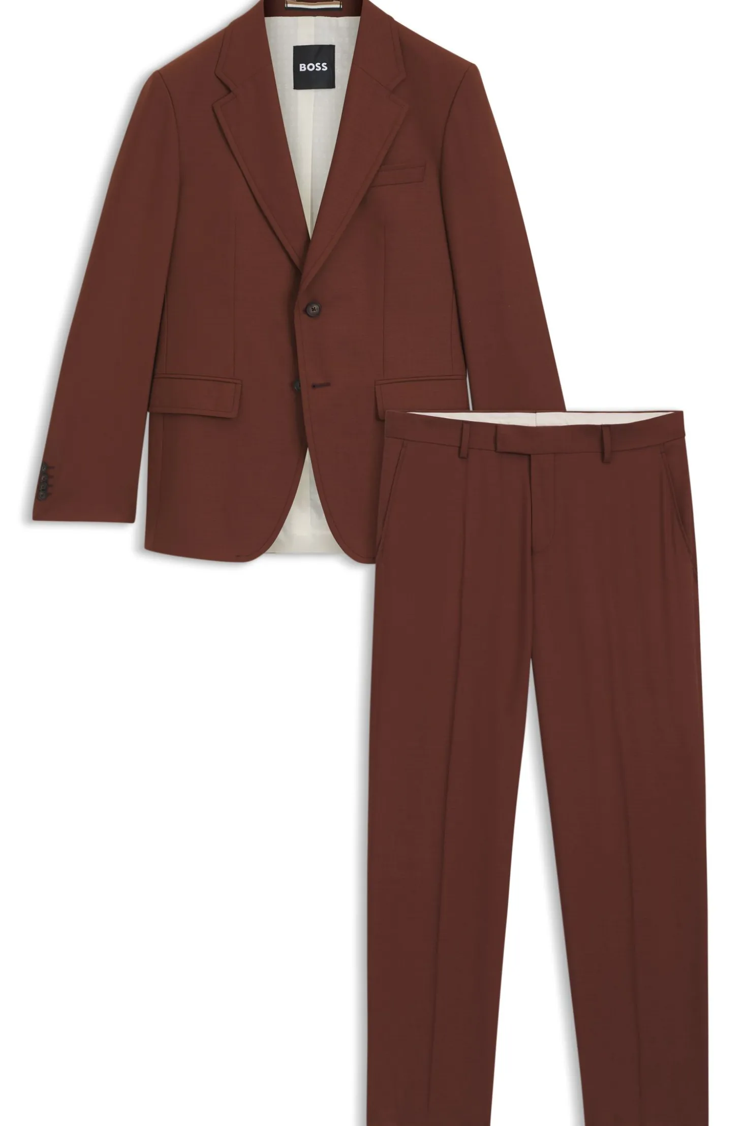 Slim-Fit Zweiteiler aus fein gemusterter Wolle
