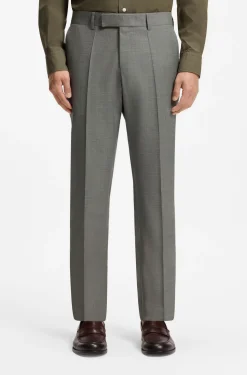 Slim-Fit Zweiteiler aus gemusterter Stretch-Wolle