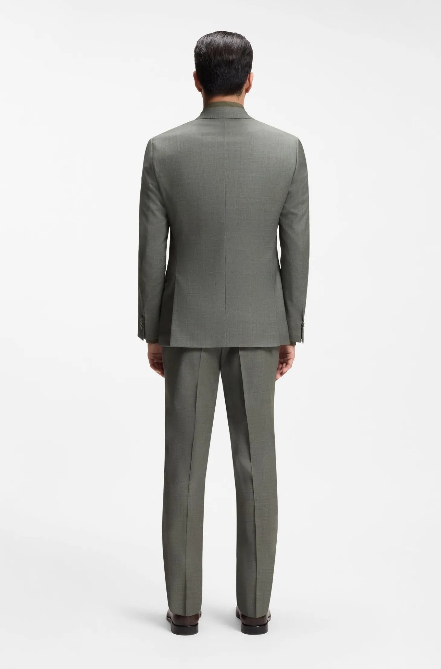 Slim-Fit Zweiteiler aus gemusterter Stretch-Wolle