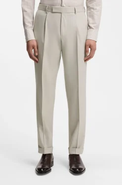 Slim-Fit Zweiteiler aus gemusterter Schurwolle