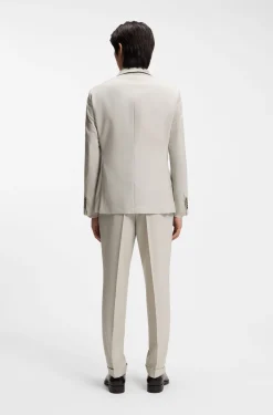 Slim-Fit Zweiteiler aus gemusterter Schurwolle
