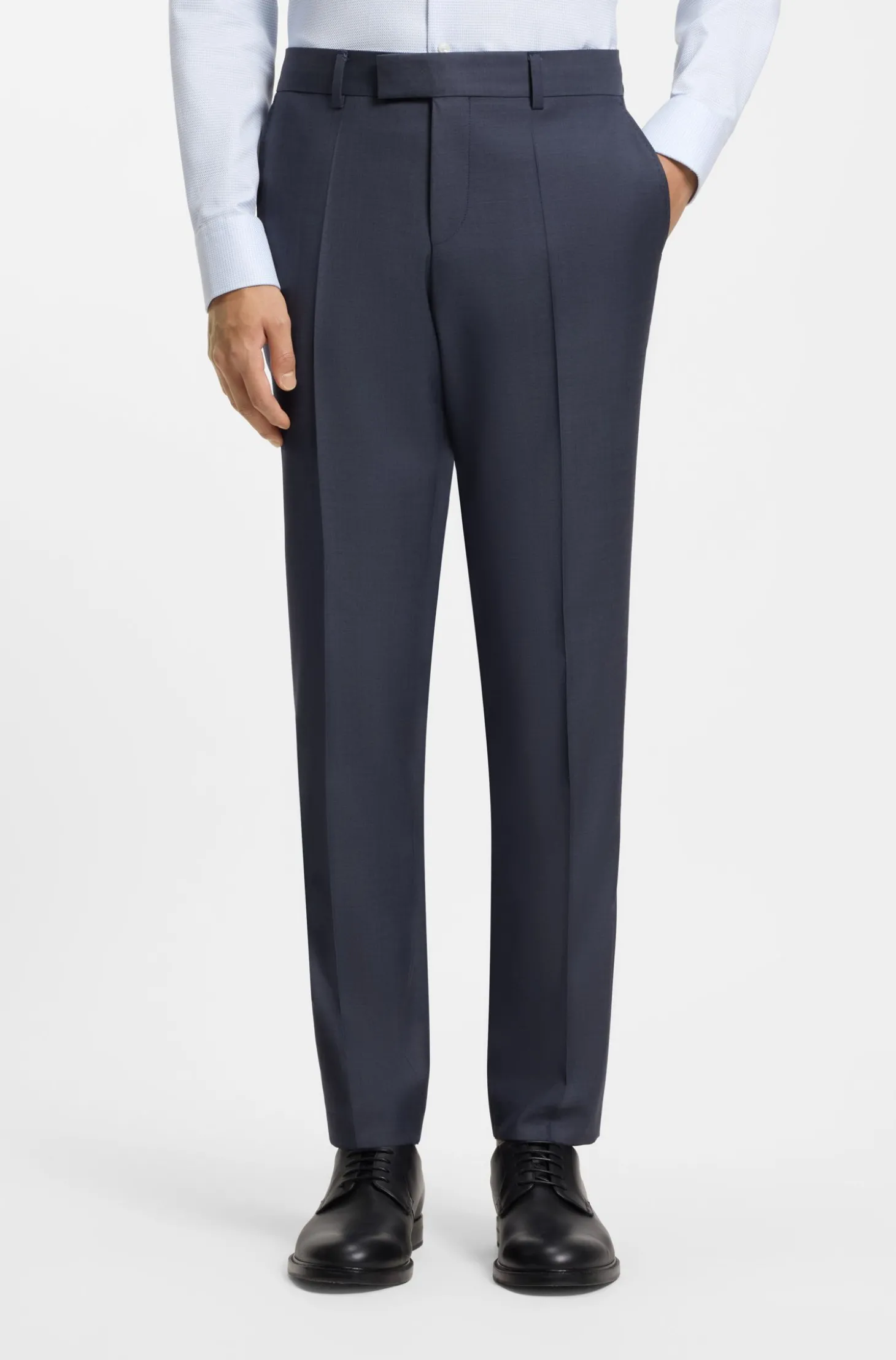 Slim-Fit Zweiteiler aus gemusterter Schurwolle