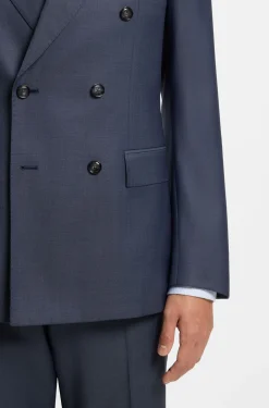 Slim-Fit Zweiteiler aus gemusterter Schurwolle