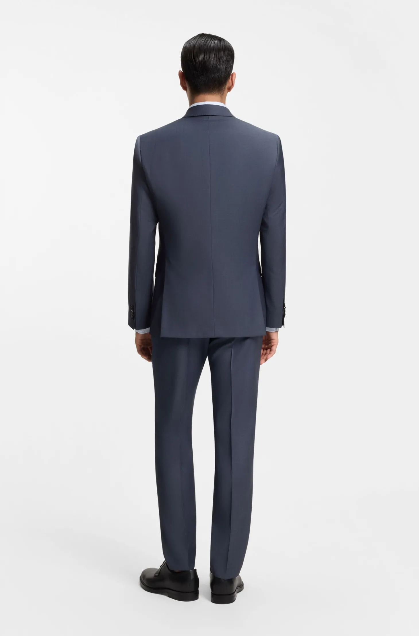 Slim-Fit Zweiteiler aus gemusterter Schurwolle