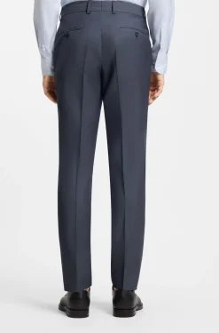Slim-Fit Zweiteiler aus gemusterter Schurwolle