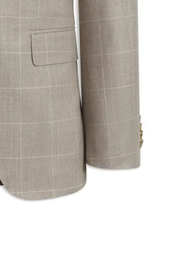 Slim-Fit Zweiteiler aus karierter italienischer Wolle