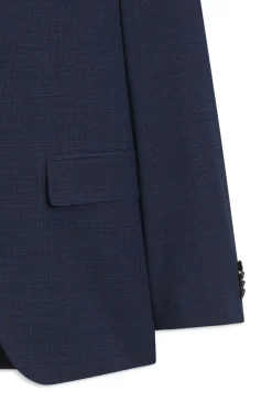 Slim-Fit Zweiteiler aus karierter Stretch-Wolle