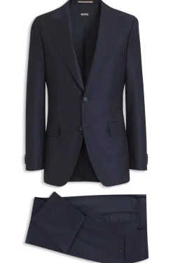Slim-Fit Zweiteiler aus Schurwoll-Twill