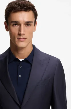 Slim-Fit Zweiteiler aus Schurwoll-Twill