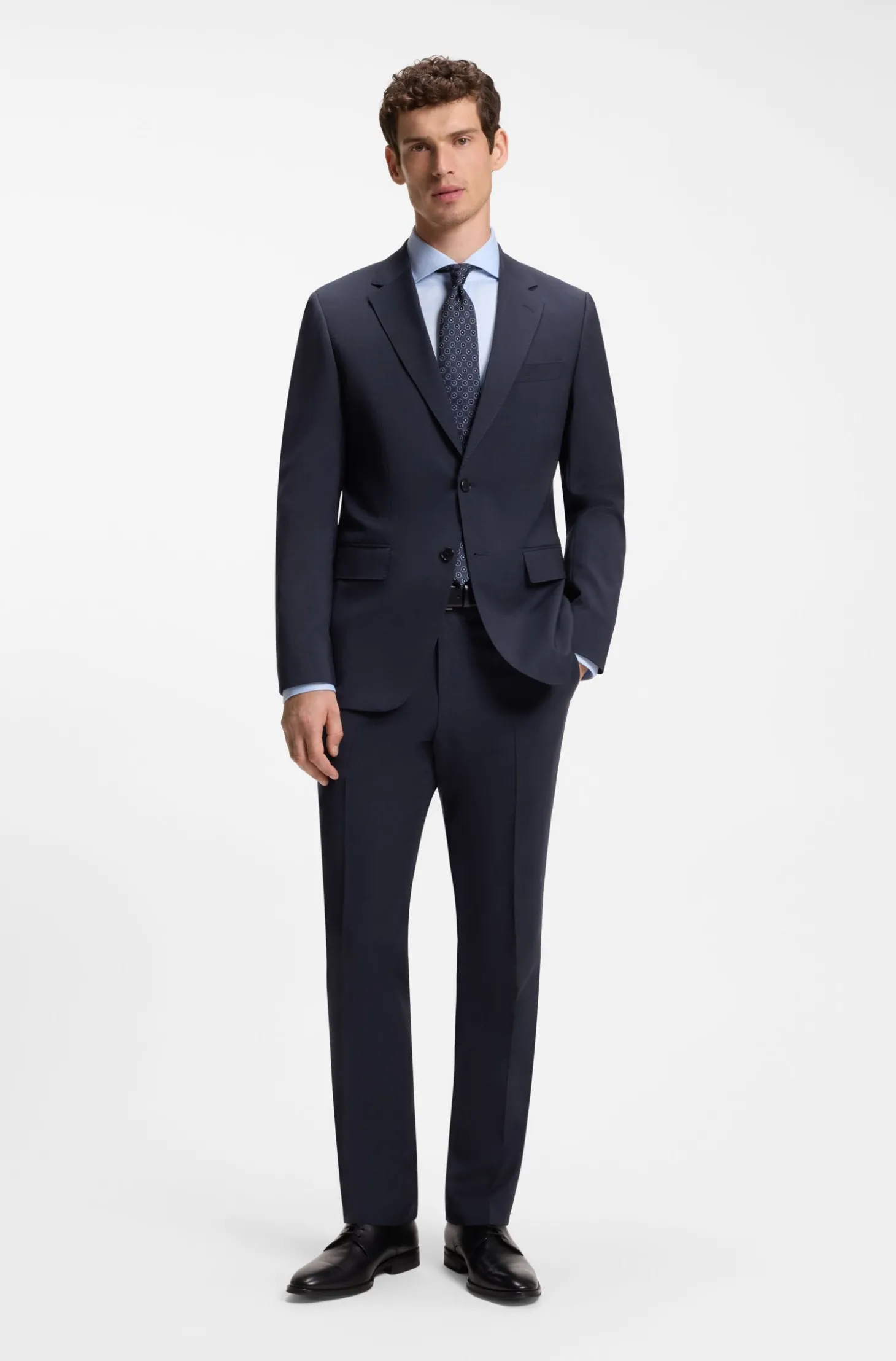 Slim-Fit Zweiteiler aus Schurwolle