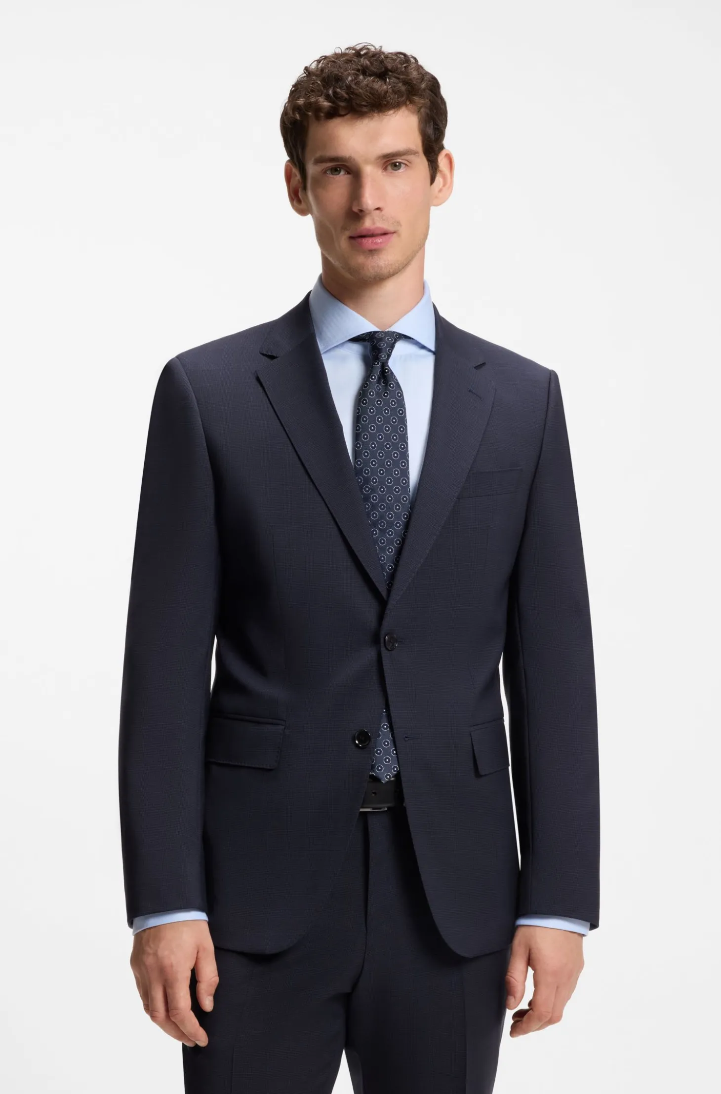 Slim-Fit Zweiteiler aus Schurwolle