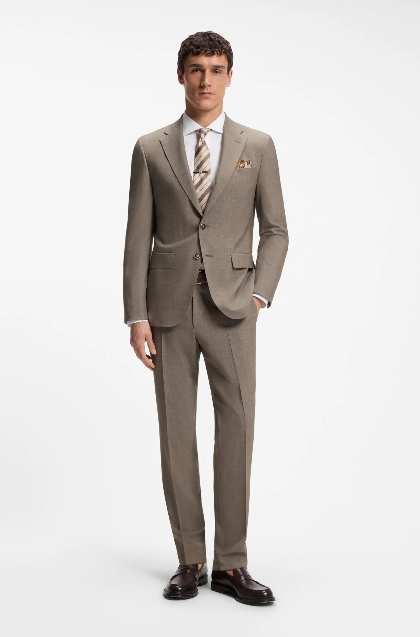 Slim-Fit Zweiteiler aus Schurwolle