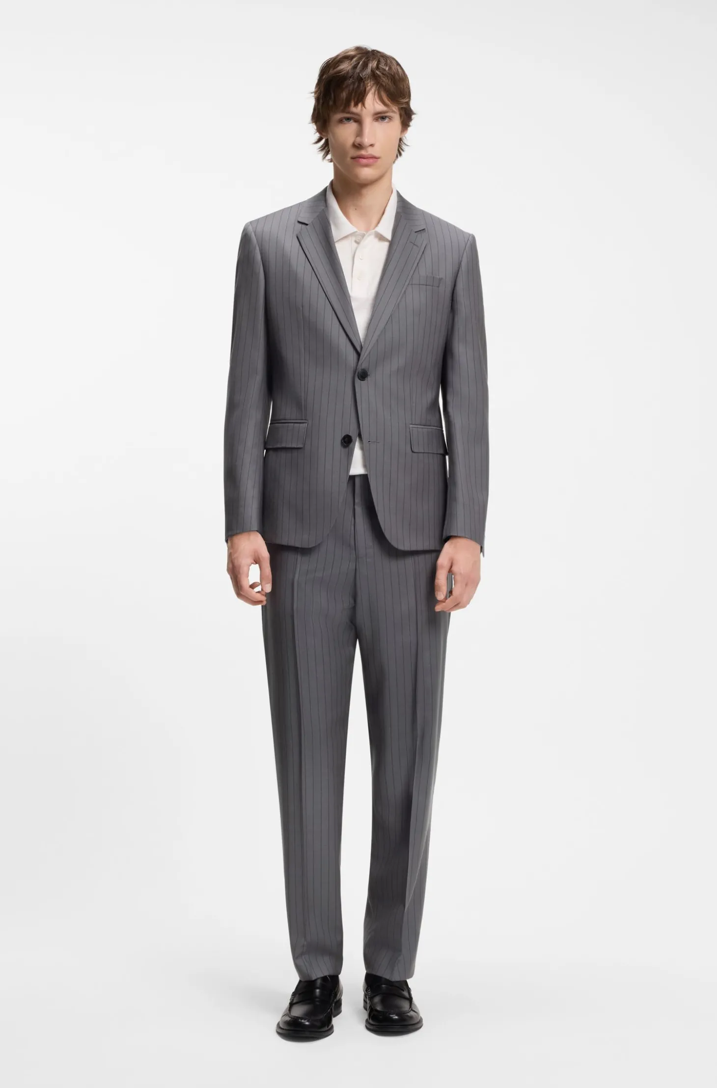 Slim-Fit Zweiteiler aus Schurwolle