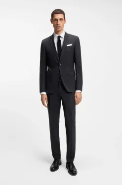 Slim-Fit Zweiteiler aus Stretch-Wolle