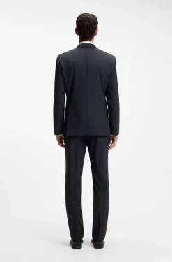 Slim-Fit Zweiteiler aus Stretch-Wolle