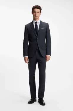 Slim-Fit Zweiteiler aus Stretch-Wolle