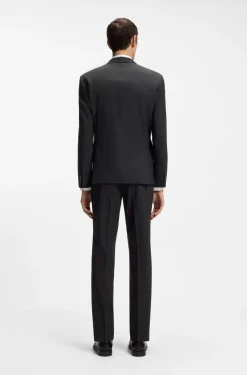 Slim-Fit Zweiteiler aus Stretch-Wolle